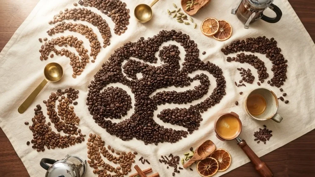 Editorial photo of coffee bean menu