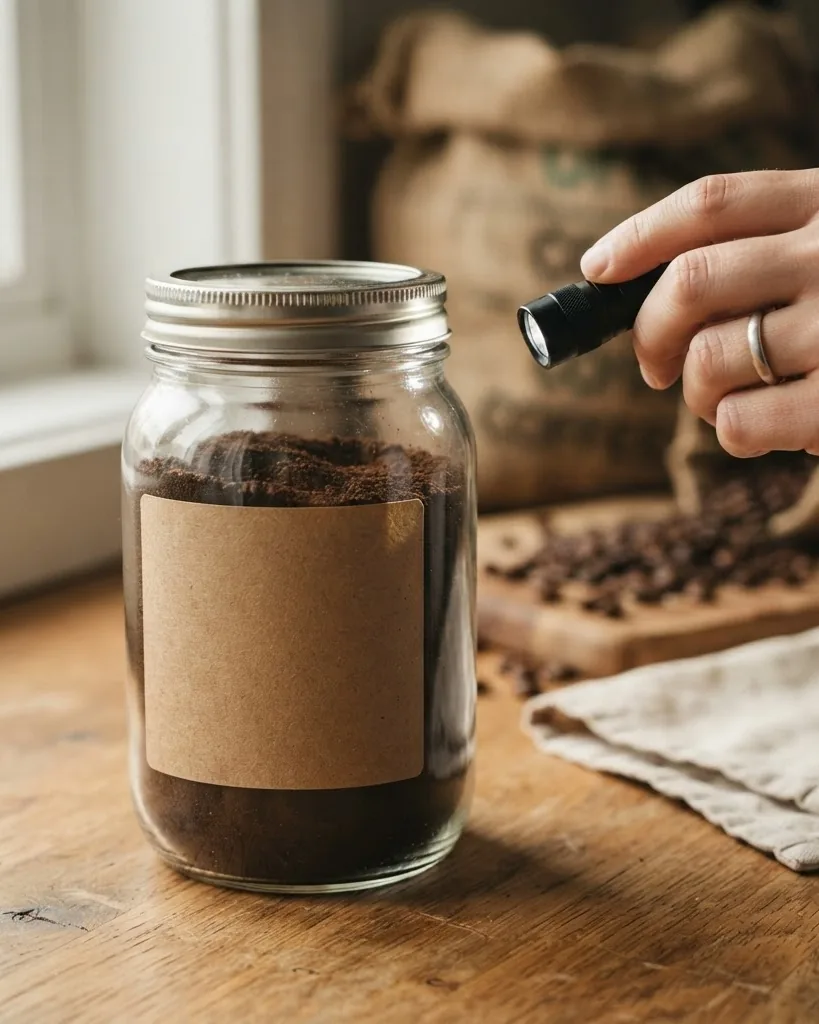 Detail view of how to identify a recalled jar: UPC 876941004069 and the code on the neck