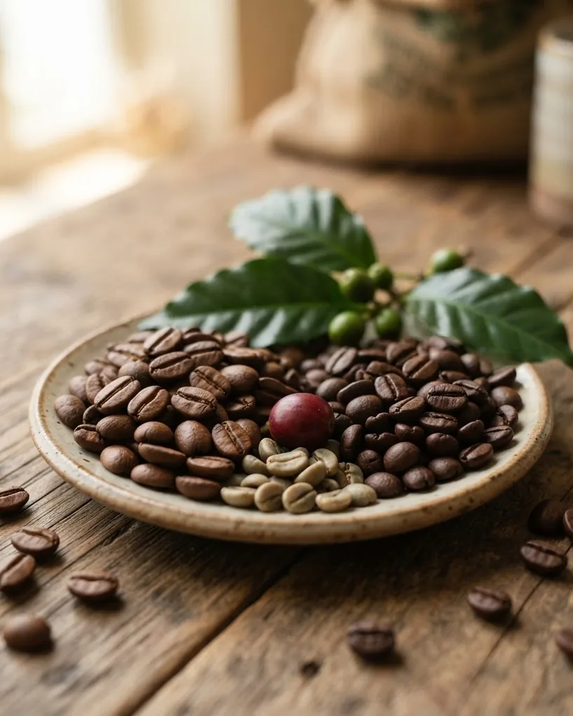 Detail view of arabica, Robusta, and Where the Caffeine Comes From