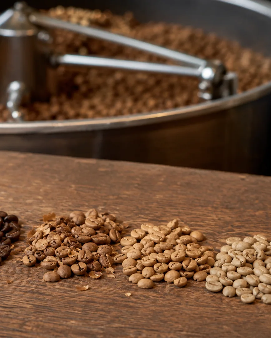 Close-up illustrating what Is a Light Roast Coffee in Numbers: First Crack to Agtron 95