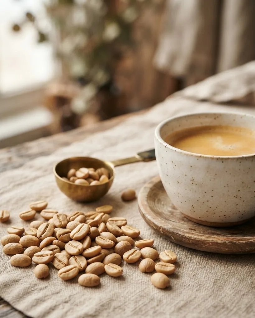 Detail view of the four main phases of a light roast